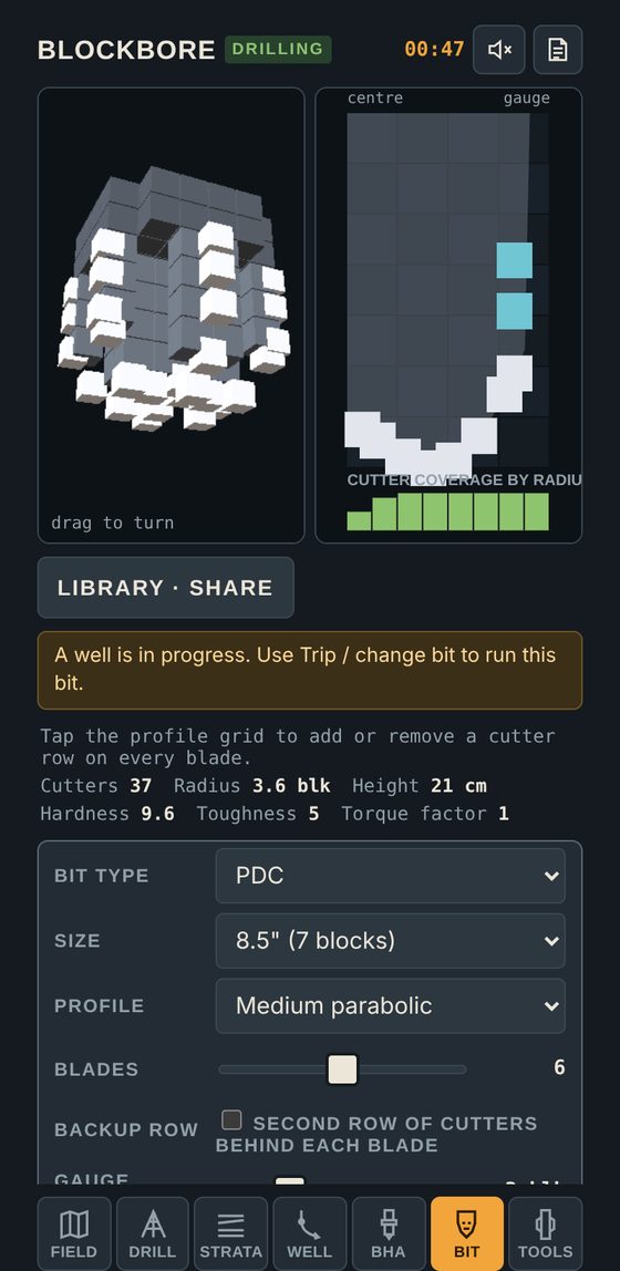 Bit designer with cutter layout